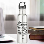 Pro Choice Politischer Cartoon Funny Feminist Cust Edelstahlflasche<br><div class="desc">Eine lustige feministische Zitat-Wasserflasche mit niedlichen Vintagen Frauen mit Retro-Frisuren: Ich hoffe, dass einige große Männer Gesetze verabschieden können, wie man unsere Uterusfrüchte benutzt..sagte nie eine Frau. Frauenrechte, die in einem wählerfreundlichen Spaß gezeigt werden, politischen Cartoon für Menschen, die gewollt, Abtreibung sicher und legal behalten. Unterstützen Sie Roe v. Wade...</div>