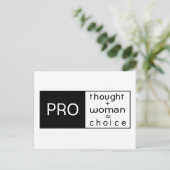 Pro Choice Postcard Postkarte (Stehend Vorderseite)