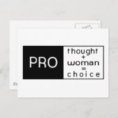 Pro Choice Postcard Postkarte (Vorne/Hinten)