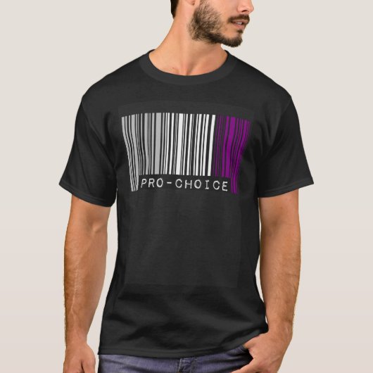 Pro Choice Pro Feminism Asexual Pride Barcode T-Shirt (Vorderseite)