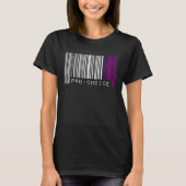 Pro Choice Pro Feminism Asexual Pride Flag Barcode T-Shirt (Vorderseite)
