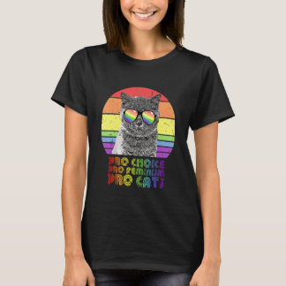 Pro Choice Pro Feminism Pro Cat Lgbtq Feminist 4 T-Shirt