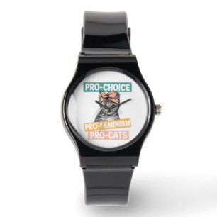 Pro Choice Pro Feminism Pro Cats Armbanduhr