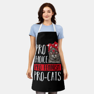 Pro Choice Pro Feminism Pro Cats Cat With Bandana Schürze