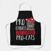 Pro Choice Pro Feminism Pro Cats Cat With Bandana Schürze (Vorderseite)