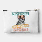 Pro Choice Pro Feminism Pro Cats Zubehörtasche (Rückseite)