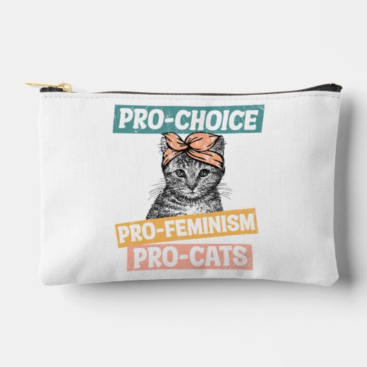 Pro Choice Pro Feminism Pro Cats Zubehörtasche (Vorderseite)
