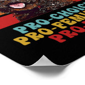 Pro Choice Pro Feminism Pro Hunde Poster (Ecke)