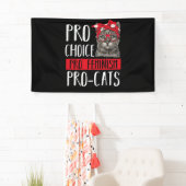 Pro Choice Pro Feminism Pro Katzen Katze mit Banda Banner (Insitu)