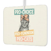 Pro-Choice, Pro-Feminismus, Pro-Cat | Cat Lover Autolufterfrischer (Links)