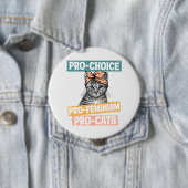 Pro-Choice, Pro-Feminismus, Pro-Cat | Cat Lover Button (Beispiel)