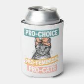 Pro-Choice, Pro-Feminismus, Pro-Cat | Cat Lover Dosenkühler (Kanne Vorderseite)