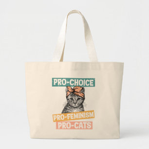 Pro-Choice, Pro-Feminismus, Pro-Cat   Cat Lover Jumbo Stoffbeutel