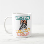Pro-Choice, Pro-Feminismus, Pro-Cat | Cat Lover Kaffeetasse (Links)