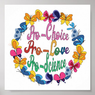 Pro-Choice Pro-Liebe Pro-Science, Feminist Gay Poster