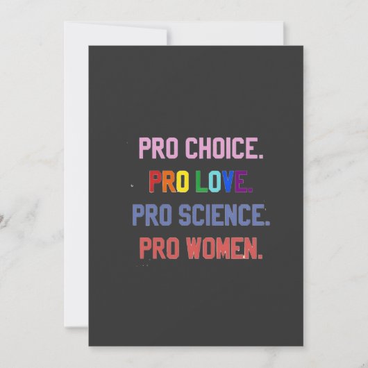 Pro-Choice Pro-Life Pro-Science Pro-Frauen Einladung (Vorderseite)