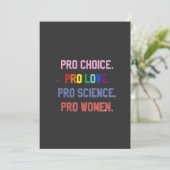 Pro-Choice Pro-Life Pro-Science Pro-Frauen Einladung (Stehend Vorderseite)