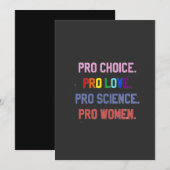 Pro-Choice Pro-Life Pro-Science Pro-Frauen Einladung (Vorne/Hinten)