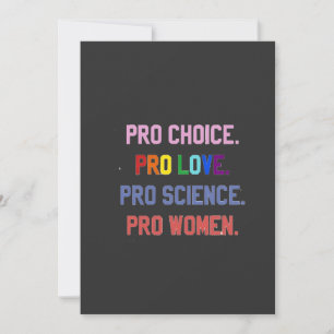 Pro-Choice Pro-Life Pro-Science Pro-Frauen Feiertagskarte
