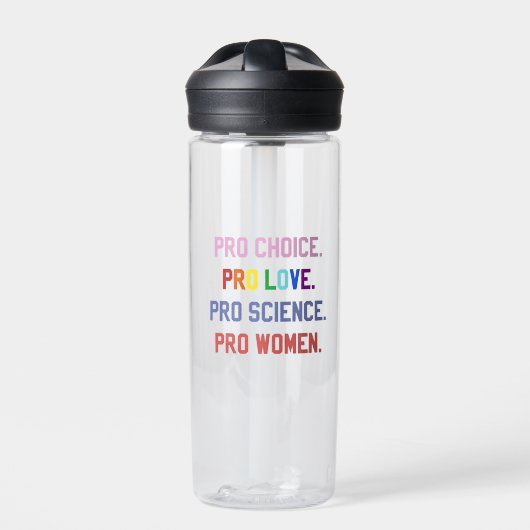 Pro-Choice Pro-Life Pro-Science Pro-Frauen Trinkflasche (Vorderseite)