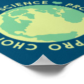 Pro Choice Pro Science Pro Planet Earth Poster (Ecke)