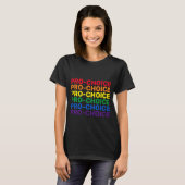 Pro Choice Regenbogentypografie Retro lgbtq cool T-Shirt (Vorne ganz)