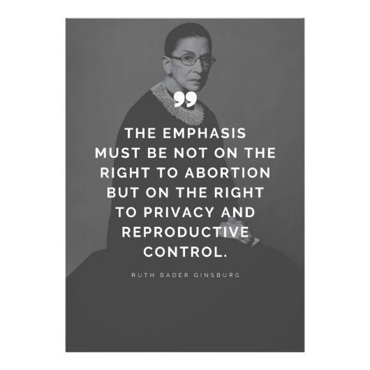 Pro Choice Ruth Bader Ginsburg Zitat Fotodruck (Vorne)