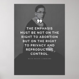 Pro Choice Ruth Bader Ginsburg Zitat Poster