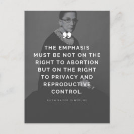 Pro Choice Ruth Bader Ginsburg Zitat Postkarte