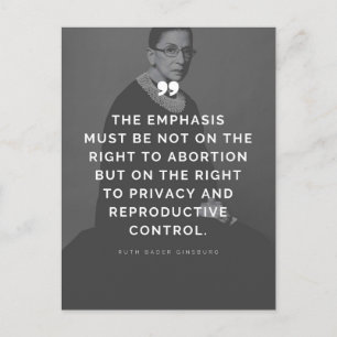 Pro Choice Ruth Bader Ginsburg Zitat Postkarte