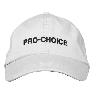 Pro-Choice Schwarz-Weiß minimalistischer moderner  Bestickte Baseballkappe
