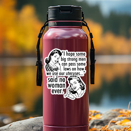 Pro Choice Spaß Retro Politischer Cartoon Feminist Aufkleber