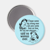 Pro Choice Spaß Retro Politischer Cartoon Magnet (Vorderseite/Rückseite)