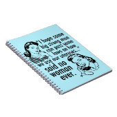 Pro Choice Spaß Retro Politischer Cartoon Notizblock (Rechte Seite)