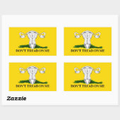 Pro-Choice Tread nicht auf meiner Uterusflagge Rechteckiger Aufkleber (Blatt)