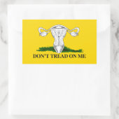 Pro-Choice Tread nicht auf meiner Uterusflagge Rechteckiger Aufkleber (Tasche)