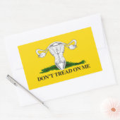 Pro-Choice Tread nicht auf meiner Uterusflagge Rechteckiger Aufkleber (Umschlag)