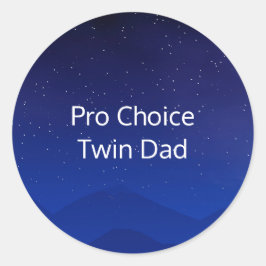 Pro Choice Twin Vater Runder Aufkleber