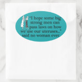 Pro Choice Women Ovaler Aufkleber (Tasche)