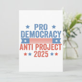 Pro Democracy Anti Project 2025 Republikaner Trump Einladung (Stehend Vorderseite)
