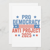 Pro Democracy Anti Project 2025 Republikaner Trump Einladung (Vorne/Hinten)