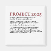 Pro Democracy Anti Project 2025 Republikaner Trump Magnet (Vorne)
