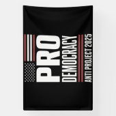 Pro Democracy Anti Project 2025 Trump 2025 Banner (Vertikal)
