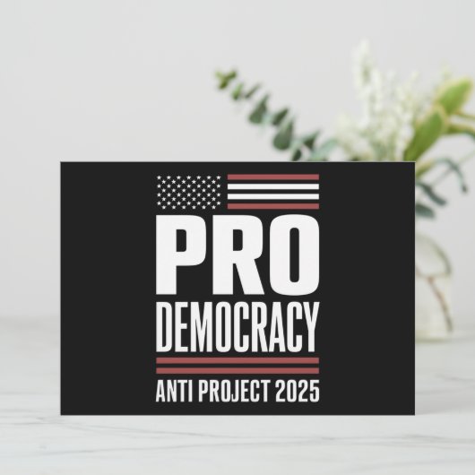 Pro Democracy Anti Project 2025 Trump 2025 Einladung (Stehend Vorderseite)
