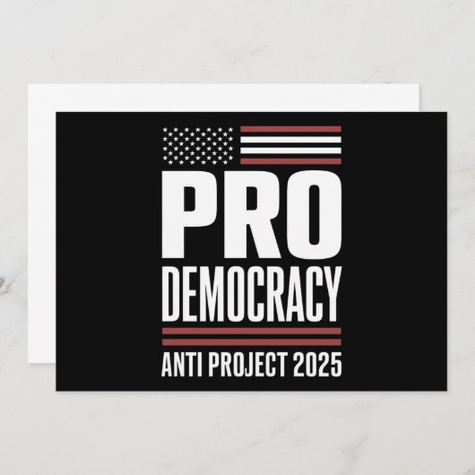Pro Democracy Anti Project 2025 Trump 2025 Einladung (Vorne/Hinten)