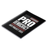 Pro Democracy Anti Project 2025 Trump 2025 Notizblock (Linke Seite)