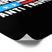 Pro Democracy - Anti Trump 4. Juli Patriotic F Poster (Ecke)
