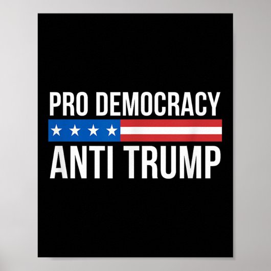 Pro Democracy - Anti Trump - Poster (Vorne)