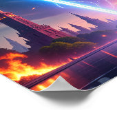 Pro-Democracy USA Lady Liberty Warrior for Freedom Poster (Ecke)