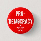 "Pro-Demokratie" Knopf Button (Vorderseite)